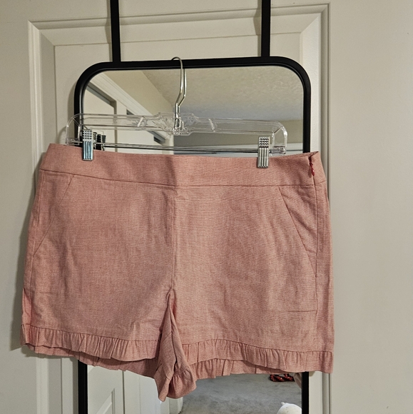 NwT LOFT striped ruffle short - Picture 1 of 2